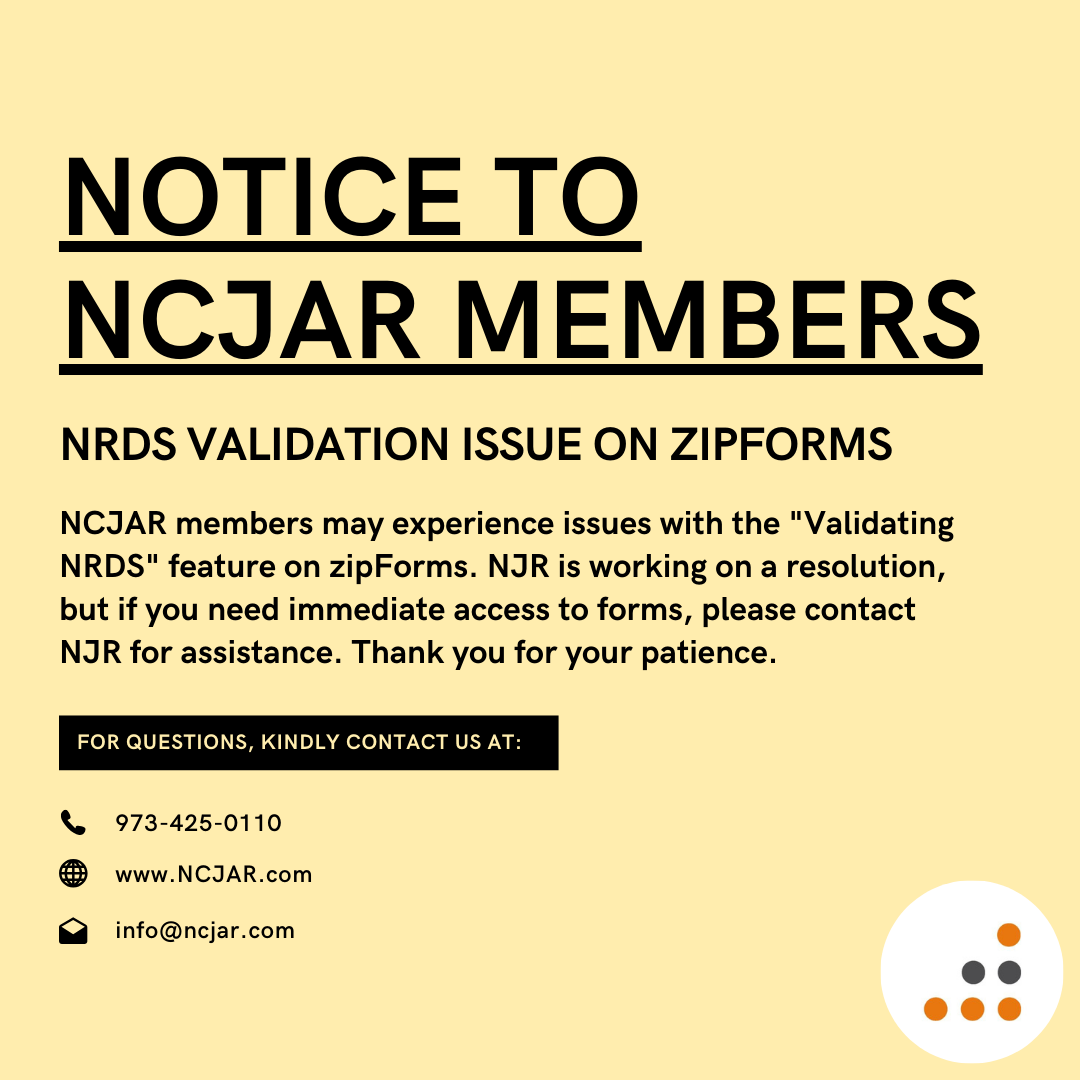 Notice to NCJAR Members