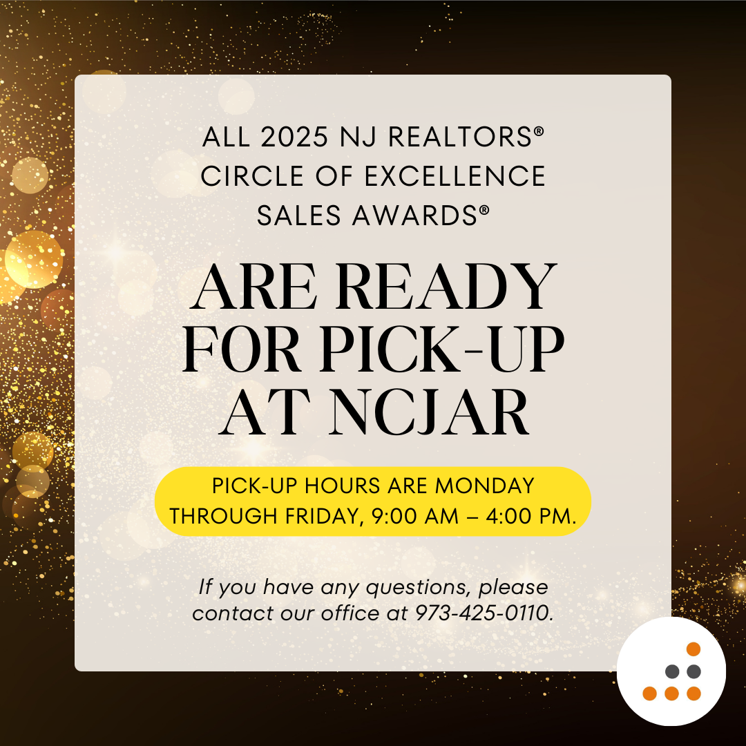 all 2025 NJ Realtors Circle of Excellence Sales Awards Pickup